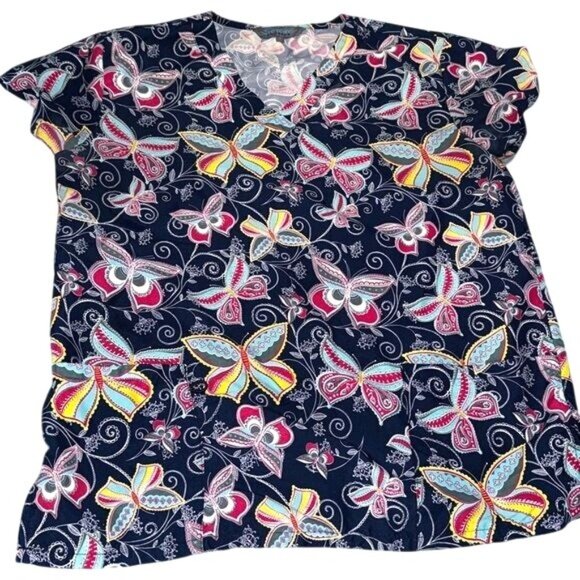 Serene Uniforms V-Neck Ultra Soft Touch Microfiber Medical Scrub Top Size S - Picture 1 of 6